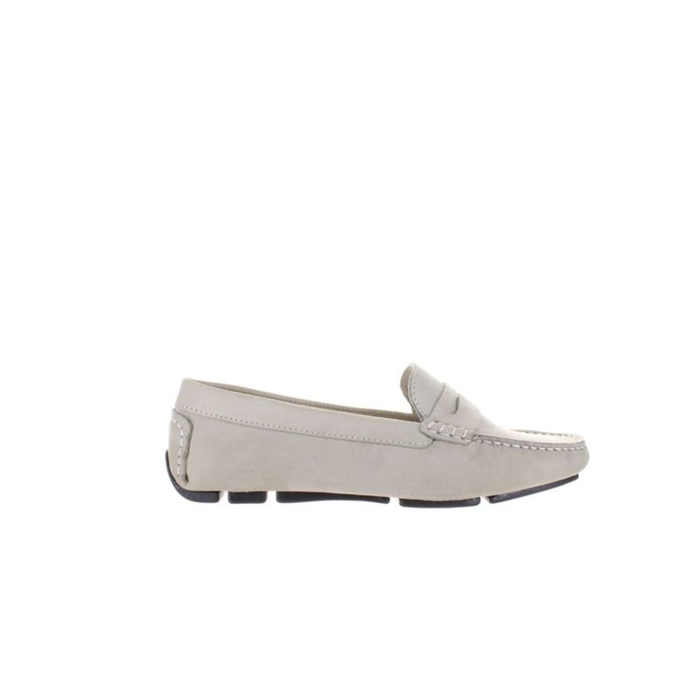 Massimo Matteo Womens Penny Keeper Grey Nubuck Loafers Size 8.5 Medium (B, M)